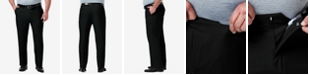 Haggar Men's Big & Tall Premium Comfort Stretch Classic-Fit Solid Flat Front Dress Pants